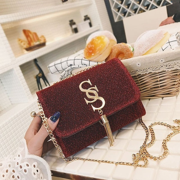 Women Glitter Handbag Shoulder Luxury Sparkling Party Evening Envelope Clutch Bag Wallet Ladies Tote Purse Crossbody Bag OC356