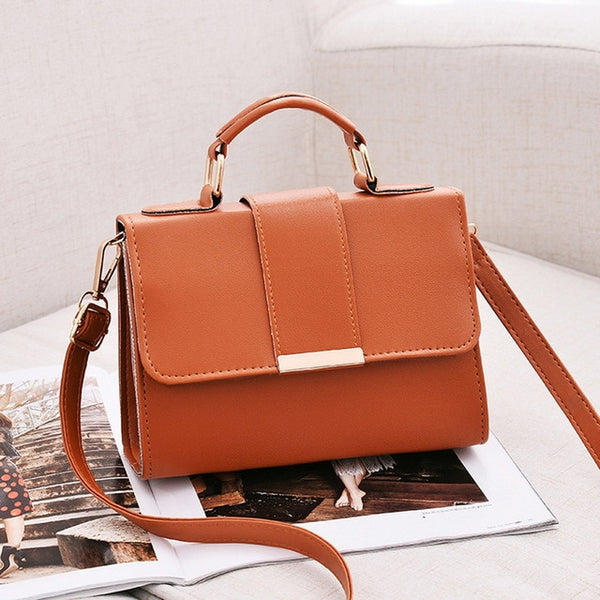 Women Fashion PU Leather Shoulder Small Flap Crossbody Handbags Top Handle Tote Messenger Bags
