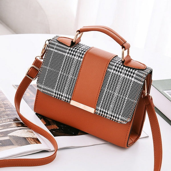 Women Fashion PU Leather Shoulder Small Flap Crossbody Handbags Top Handle Tote Messenger Bags