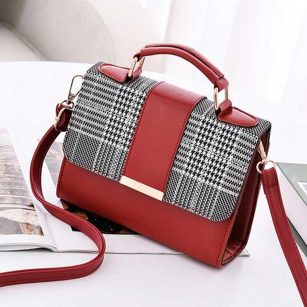 Women Fashion PU Leather Shoulder Small Flap Crossbody Handbags Top Handle Tote Messenger Bags