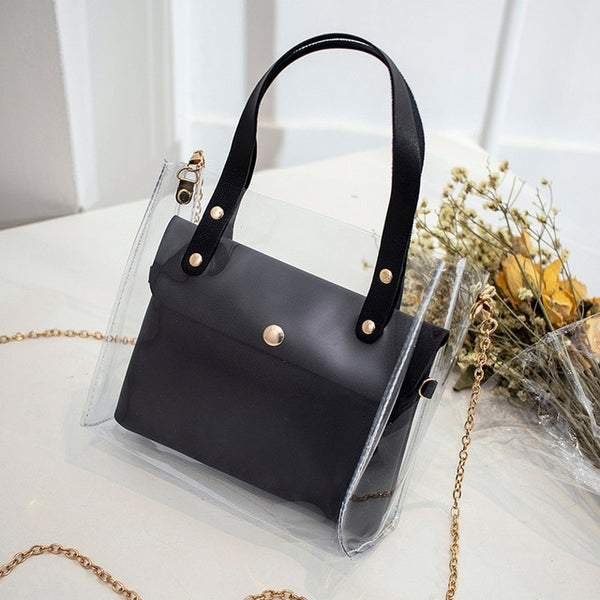 Fashion Transparent PVC Bags for Women 2019 Mini Shoulder Bag Female Small Leather Handbags Crossbody Phone Pouch Bolsa Feminina