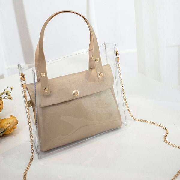 Fashion Transparent PVC Bags for Women 2019 Mini Shoulder Bag Female Small Leather Handbags Crossbody Phone Pouch Bolsa Feminina