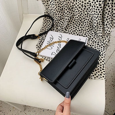 Mini Leather Crossbody Bags For Women 2019 Green Chain Shoulder Messenger Bag Lady Travel Purses and Handbags Cross Body Bag