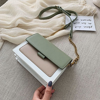 Mini Leather Crossbody Bags For Women 2019 Green Chain Shoulder Messenger Bag Lady Travel Purses and Handbags Cross Body Bag