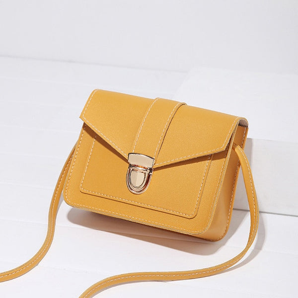 Fashion Small Crossbody Bags for Women 2019 Mini PU Leather Shoulder Messenger Bag for Girl Yellow Bolsas Ladies Phone Purse