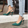 ZHENZHOU Charming Elegant Sexy Multicolor Suede Women's Slingback High Heels Pump/Sandals Shoes Dress Party OL Valentine Shoes