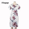 Ahagaga 2019 Spring Floral Print Loose Dress Women Fashion Sexy Club V-neck Regular Casual Bodycon Dress Women Dresses Vestidos