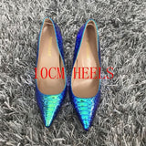 2019 New fashion woman shoes snake printing party wedding shoes big size 35-42 sexy pointed toe high heels pumps women shoes
