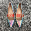 2019 New fashion woman shoes snake printing party wedding shoes big size 35-42 sexy pointed toe high heels pumps women shoes