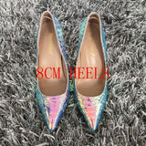 2019 New fashion woman shoes snake printing party wedding shoes big size 35-42 sexy pointed toe high heels pumps women shoes