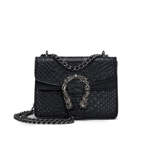 Snake Fashion Brand Women Bag Alligator PU Leather Messenger Bag Designer Chain Shoulder Crossbody Bag Women Handbag Bolso Mujer
