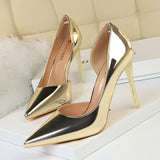 BIGTREE Shoes New Patent Leather Wonen Pumps Fashion Office Shoes Women Sexy High Heels Shoes Women's Wedding Shoes Party