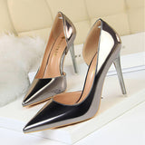 BIGTREE Shoes New Patent Leather Wonen Pumps Fashion Office Shoes Women Sexy High Heels Shoes Women's Wedding Shoes Party